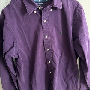 Ralph Lauren Men's Purple Button Down Shirt